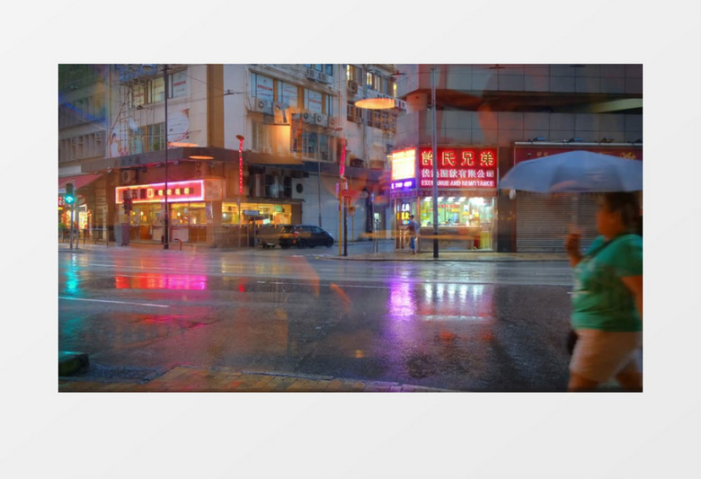 雨后的道路实拍视频素材