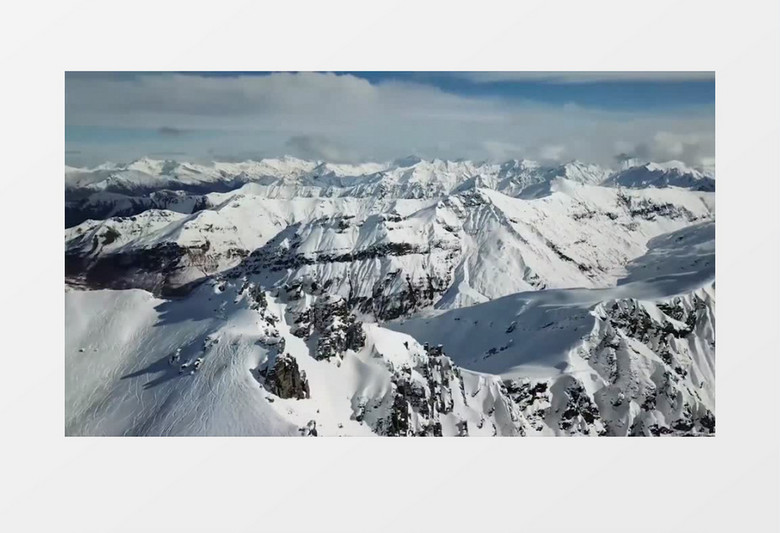 实拍混剪雪山背景动态视频