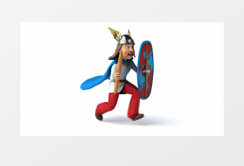 卡通高卢伊斯在奔跑视频素材