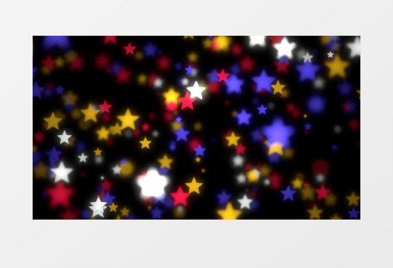 多彩星星粒子漂浮视频后期素材