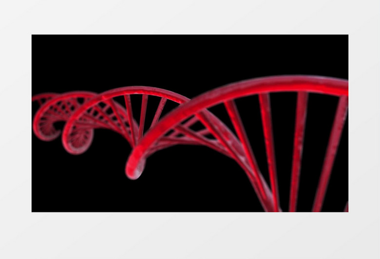 红色旋转的DNA序列视频素材