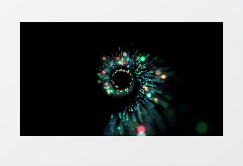 旋转多彩黑洞视频素材