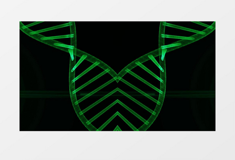绿色旋转的DNA动态图视频素材