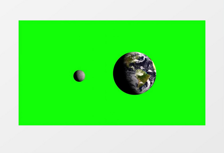模拟行星绕地球转动视频素材