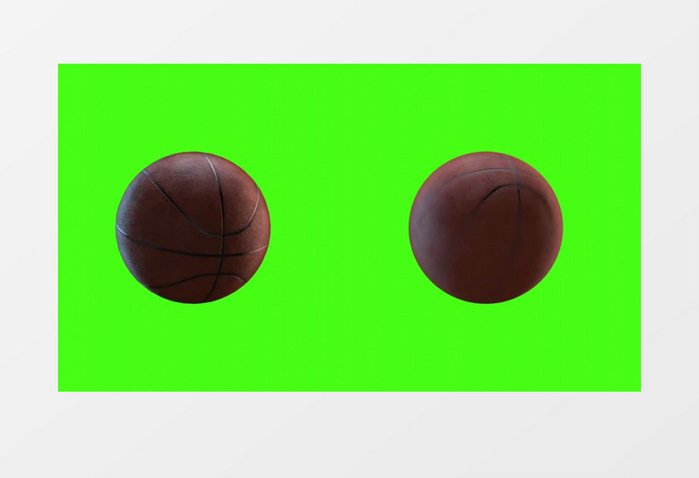 两个篮球快慢旋转对比视频素材