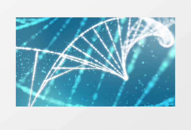 蓝白两个DNA粒子交叉旋转视频素材
