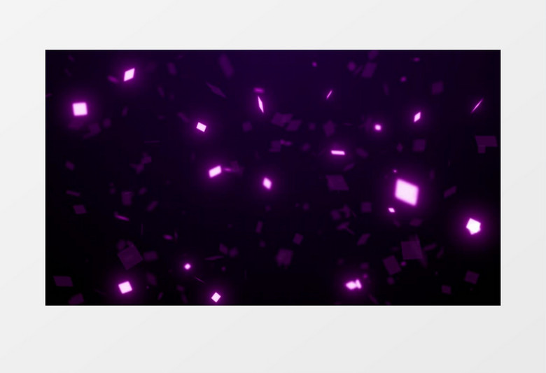 缓缓飘落的紫色菱形粒子视频素材