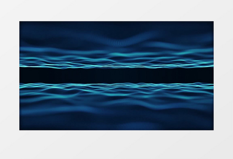 大气蓝色粒子海波浪三维晚会演出背景AE模板