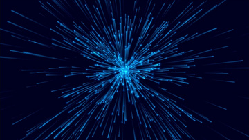 大气蓝色粒子光线发射背景ae模板