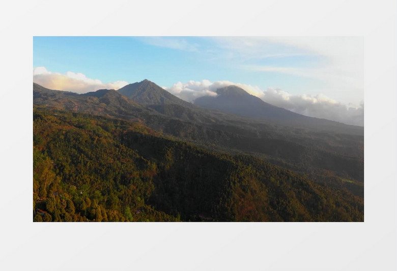 高清航拍巍峨的大山景色实拍视频素材