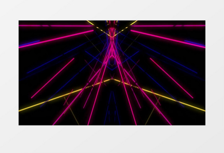  炫酷多彩线条组合背景视频