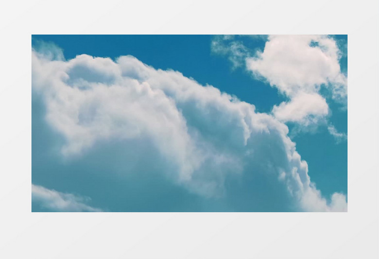 延时拍摄蓝色天空云朵变幻实拍视频