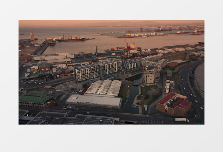 航拍临海工业码头实拍视频