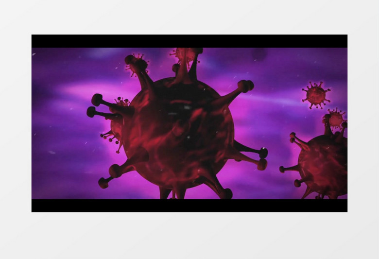 不断漂浮移动的冠状病毒背景视频素材