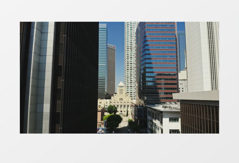 高清实拍城市中的摩天大楼实拍视频素材
