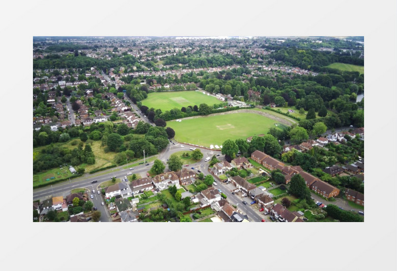 无人机实拍城市俯瞰景象实拍视频素材