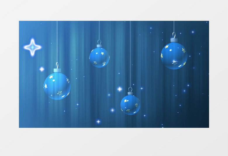 蓝色旋转灯笼背景视频素材有音乐
