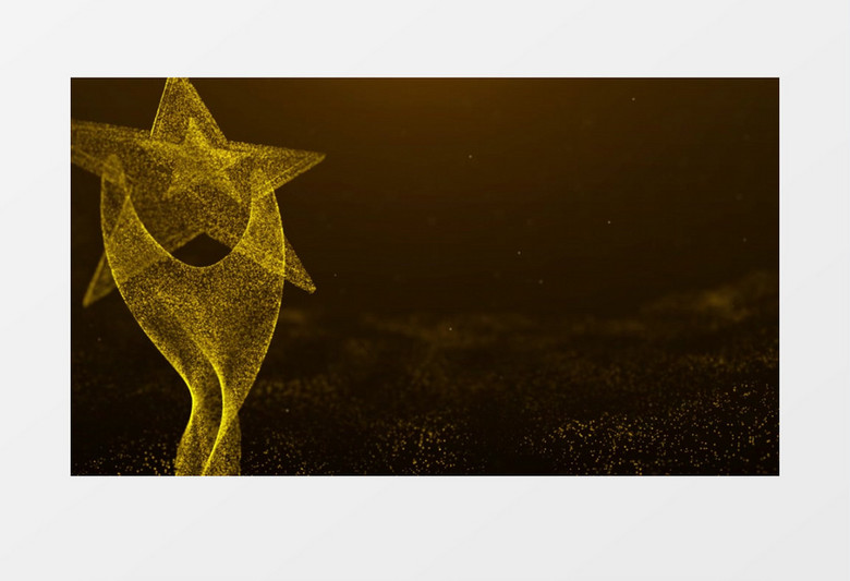 创意粒子奖杯背景视频素材有音乐