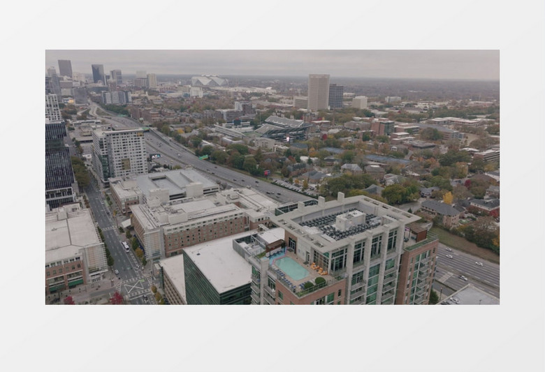 城市建筑俯瞰缩影实拍视频素材