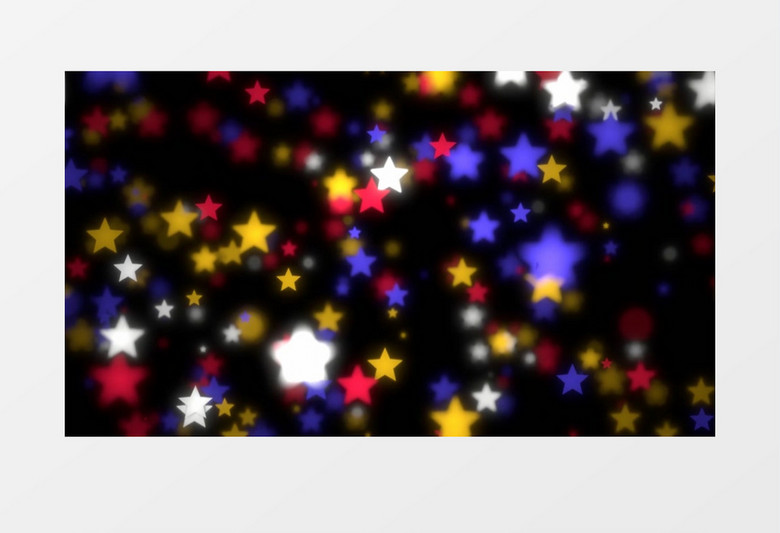 多彩的星星粒子缓缓降落背景视频素材有音乐