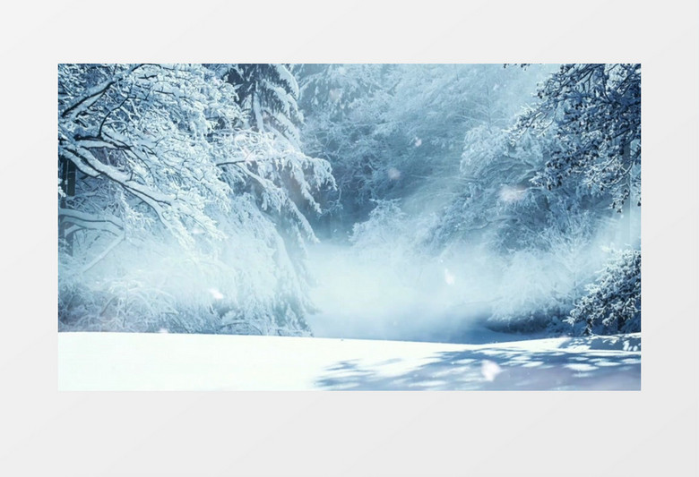 大雪覆盖的世界背景视频素材有音乐