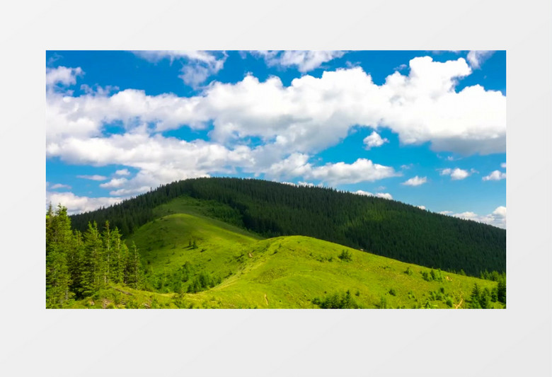 延时拍摄山川和云层的变化景象实拍视频素材