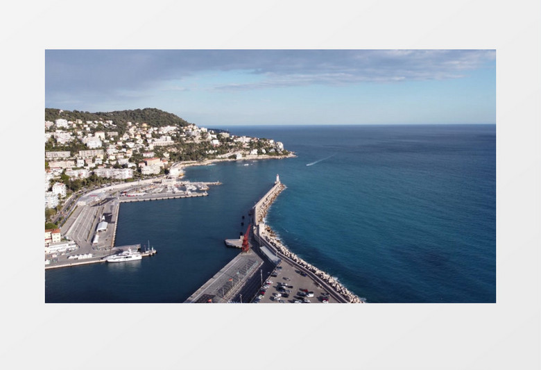沿海的码头和海水景色实拍视频素材
