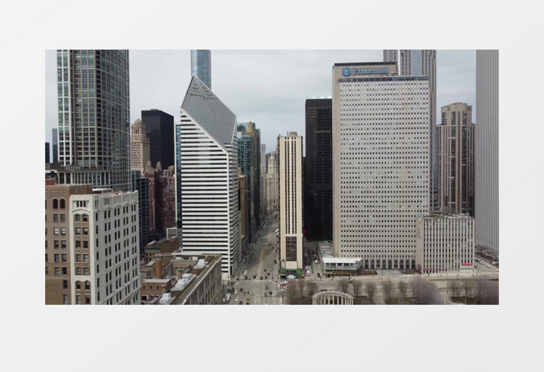 航拍城市建筑大楼景观实拍视频素材