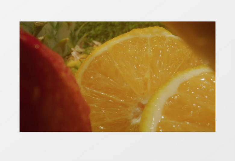 新鲜美味的橙子香蕉实拍视频素材