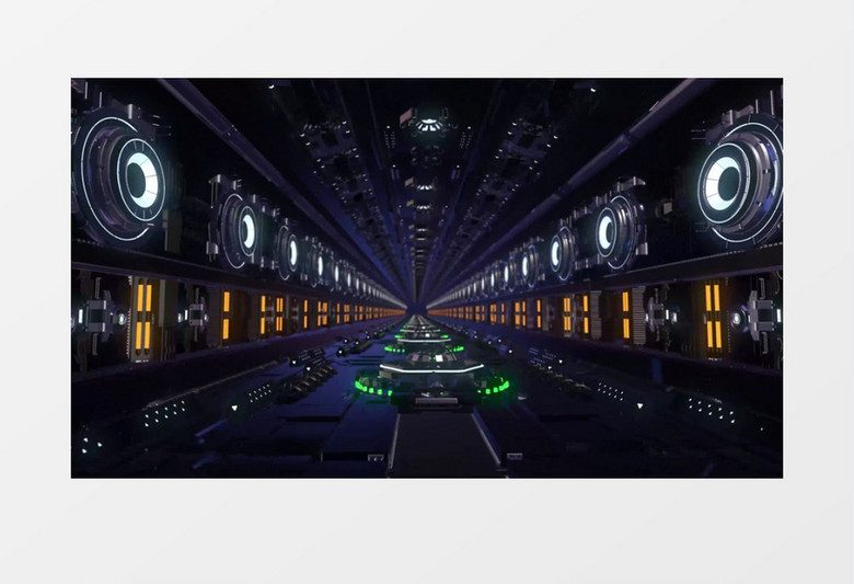 穿梭科技感隧道背景视频素材