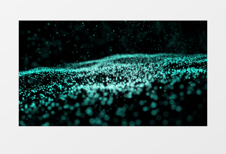 流淌浮动的蓝色粒子背景视频素材
