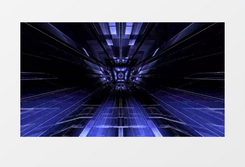 商务蓝色色块隧道背景视频素材