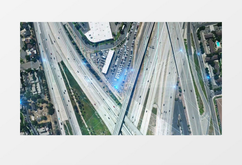 智慧科技城市交通点线AE模板