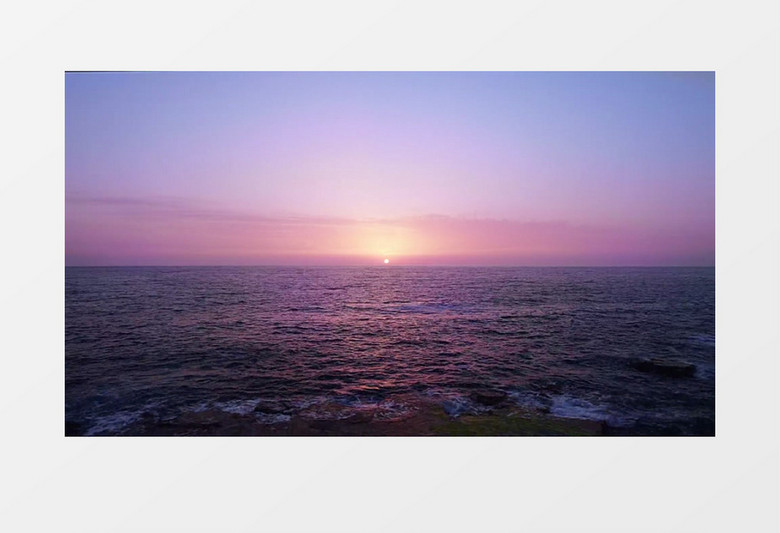 延时拍摄海边落日景象实拍视频素材