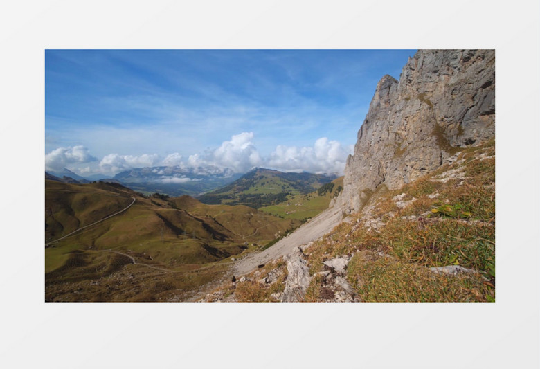 延时拍摄天空中翻腾的云朵实拍视频素材
