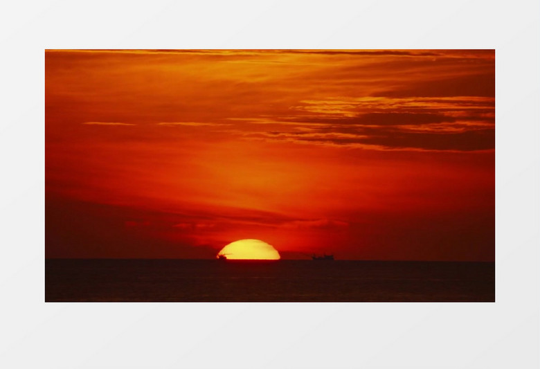 延时拍摄夕阳落下的过程实拍视频素材实拍视频素材