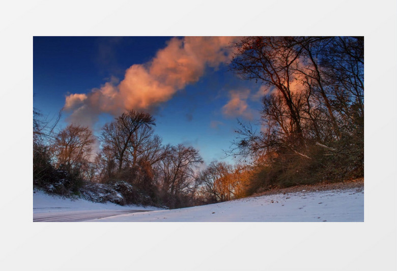 延时拍摄冬季的蓝天白云变化实拍视频素材实拍视频素材