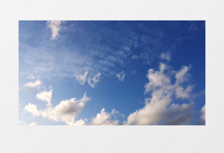 延时拍摄白云在天空中略过实拍视频素材