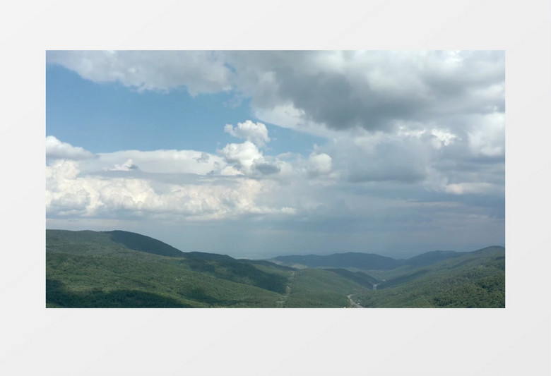 延时拍摄蓝天下的白色云层变化实拍视频素材