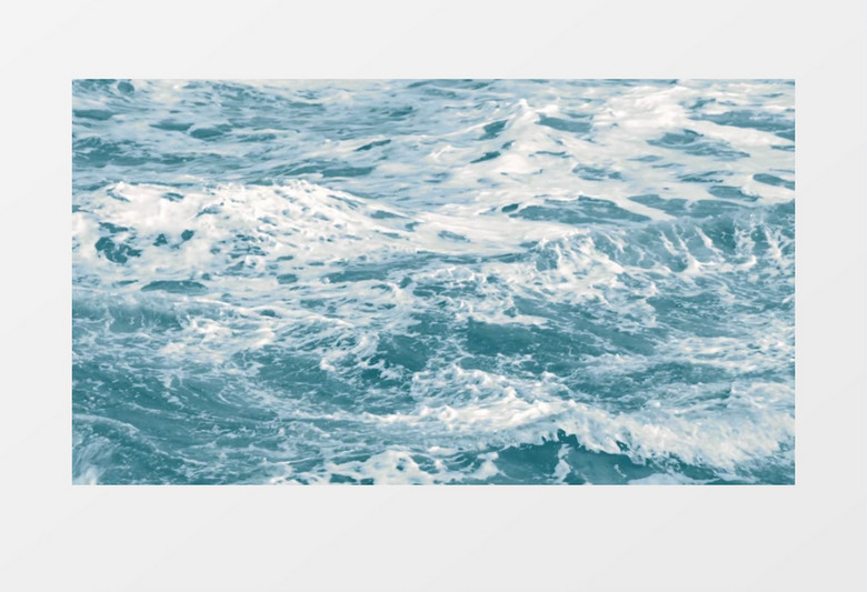 翻涌的海浪激起朵朵浪花实拍视频素材