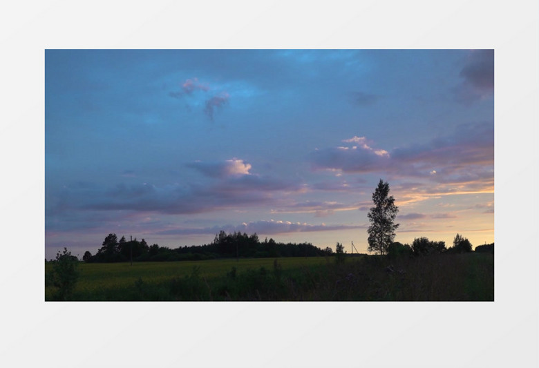 风和日丽天空下的田地实拍视频素材
