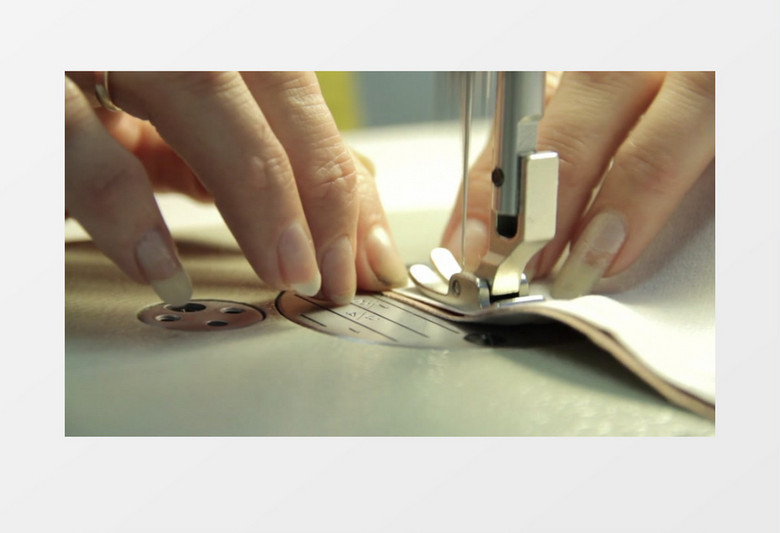 一个人使用缝纫机实拍视频素材