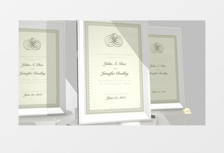 3D证书展示AE模板