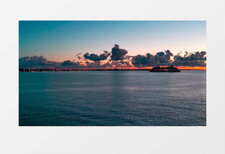 海中轮渡实拍视频