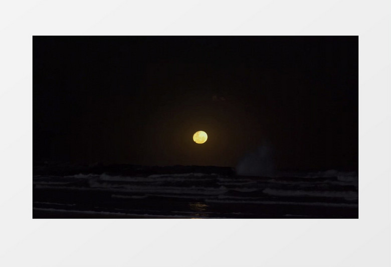 夜晚月光实拍视频