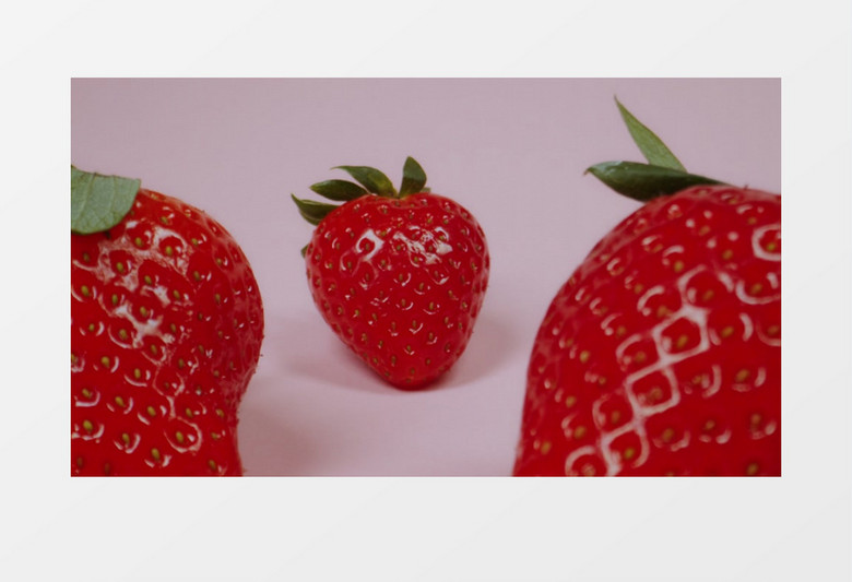 高清草莓聚焦实拍视频