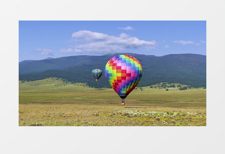 热气球降落实拍视频
