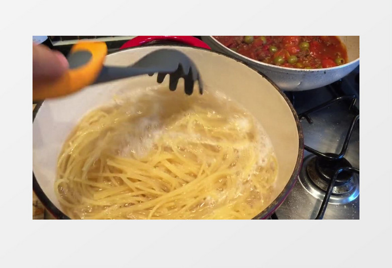 实拍超级美味的意大利面视频素材  