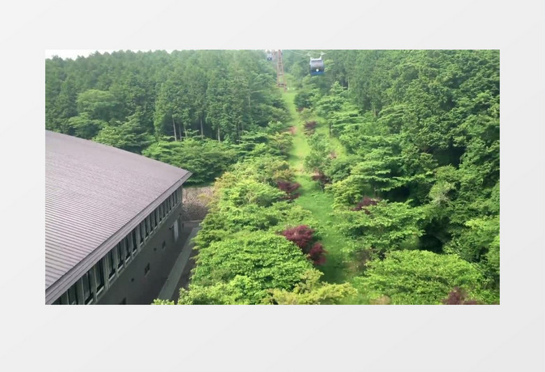 山间安全观光浏览交通工具高清实拍视频