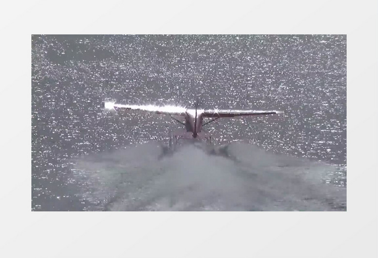加拿大水上飞机水面起飞实拍视频素材